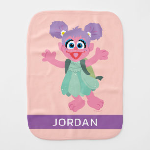 Abby Cadabby Woodland   Add Your Name Baby Burp Cloth