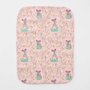 Abby Cadabby Woodland Flower Pattern Baby Burp Cloth
