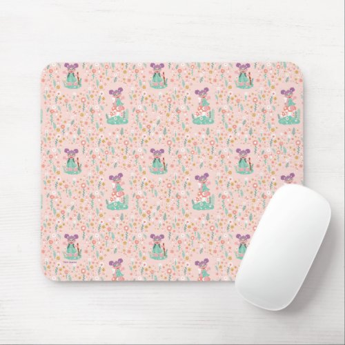 Abby Cadabby  Woodland Flower Pattern Mouse Pad