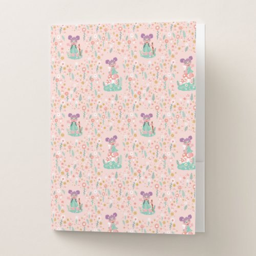 Abby Cadabby  Woodland Flower Pattern Pocket Folder