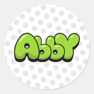 Abby Classic Round Sticker