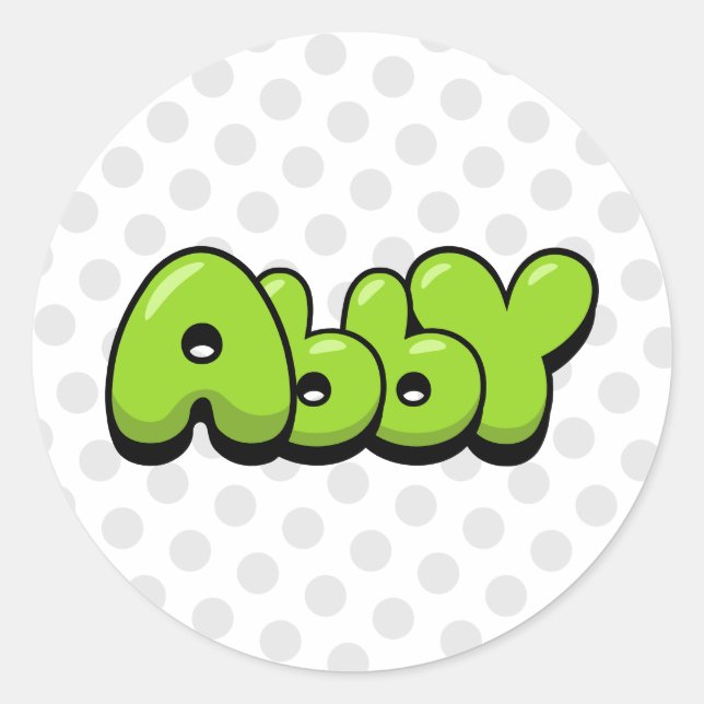 Abby Classic Round Sticker (Front)