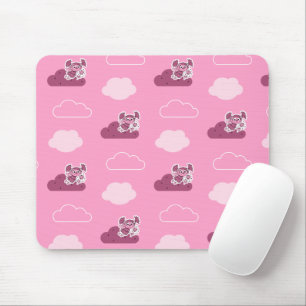 Abby Doodley Cloud Pattern Mouse Pad