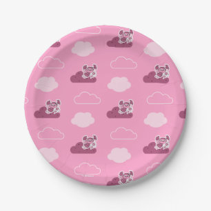 Abby Doodley Cloud Pattern Paper Plates