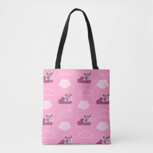 Abby Doodley Cloud Pattern Tote Bag