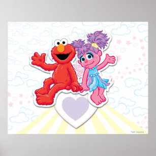 Abby & Elmo Graphic Poster