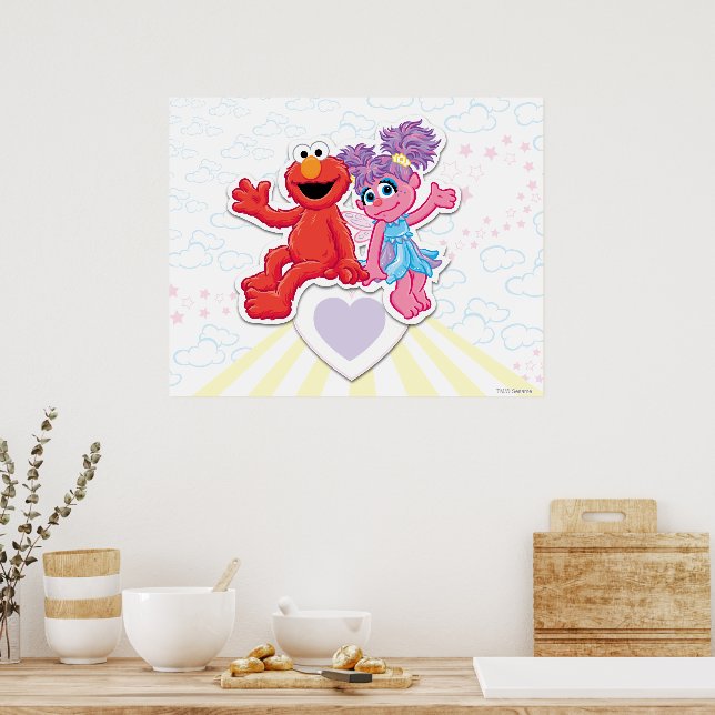 Abby & Elmo Graphic Poster | Zazzle