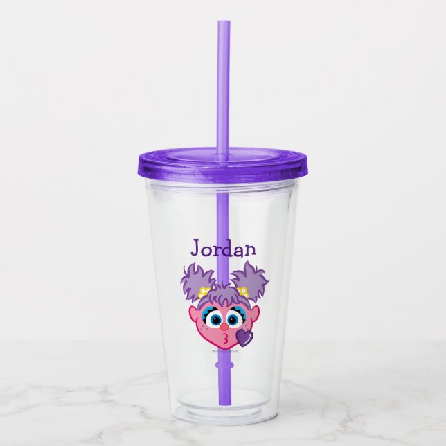 Abby Face Throwing a Kiss Acrylic Tumbler (Front)