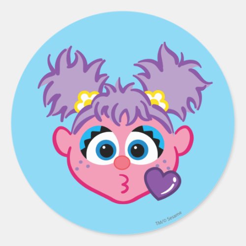 Abby Face Throwing a Kiss Classic Round Sticker