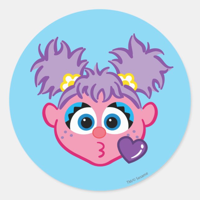 Abby Face Throwing a Kiss Classic Round Sticker (Front)