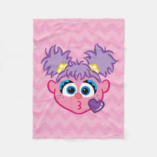 Abby Face Throwing a Kiss Fleece Blanket