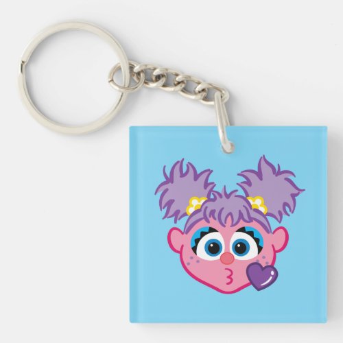 Abby Face Throwing a Kiss Keychain