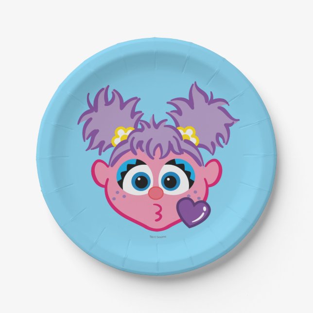 Abby Face Throwing a Kiss Paper Plates (Front)