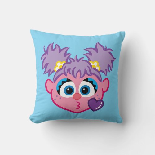 Abby Face Throwing a Kiss Throw Pillow