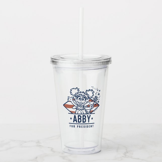 Abby For President Acrylic Tumbler (Front)
