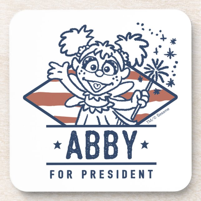 Abby For President Beverage Coaster (Front)