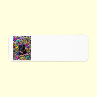 Abby in Butterflies - Black Lab Dog Custom Return Address Labels