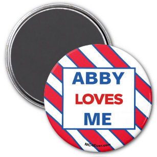 ABBY LOVES ME magnet