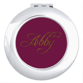 Abby Name Branded Gift For Women Compact Mirror by RavenSpiritPrints at Zazzle