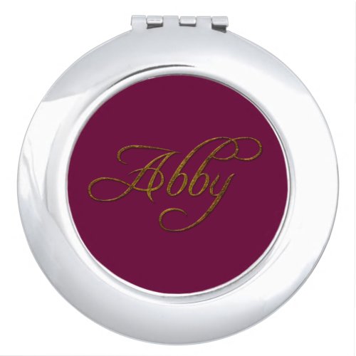 ABBY Name Branded Gift for Women Compact Mirror
