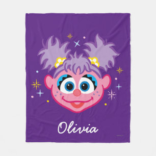 Abby Smiling Face Add Your Name Fleece Blanket