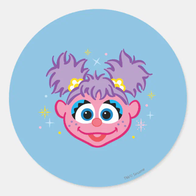 Abby Smiling Face Classic Round Sticker | Zazzle