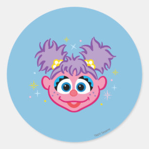Abby Smiling Face Classic Round Sticker