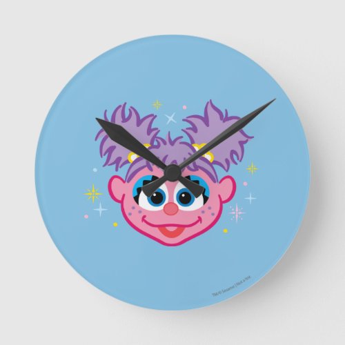 Abby Smiling Face Round Clock