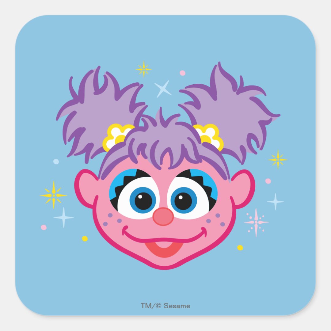 Abby Smiling Face Square Sticker | Zazzle