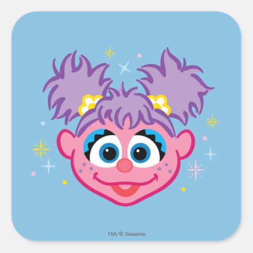 Abby Smiling Face Square Sticker