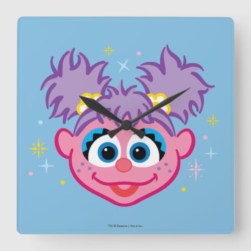 Abby Smiling Face Square Wall Clock