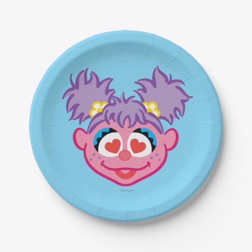 Abby Smiling Face with Heart_Shaped Eyes Paper Plates