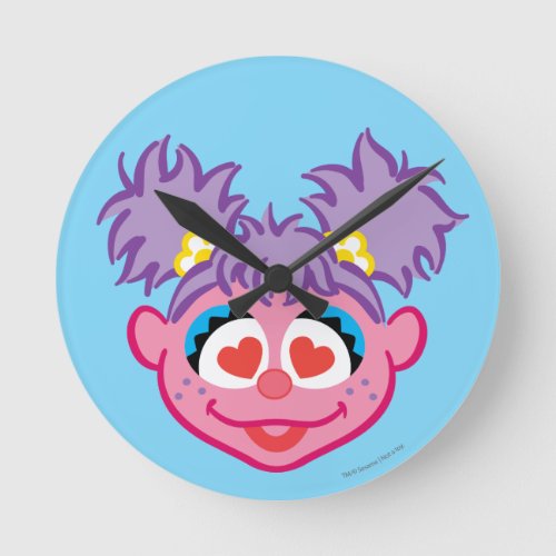 Abby Smiling Face with Heart_Shaped Eyes Round Clock