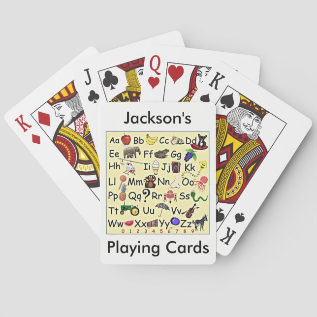 ABC 123 Alphabet Number Preschool Playing Cards (Back)