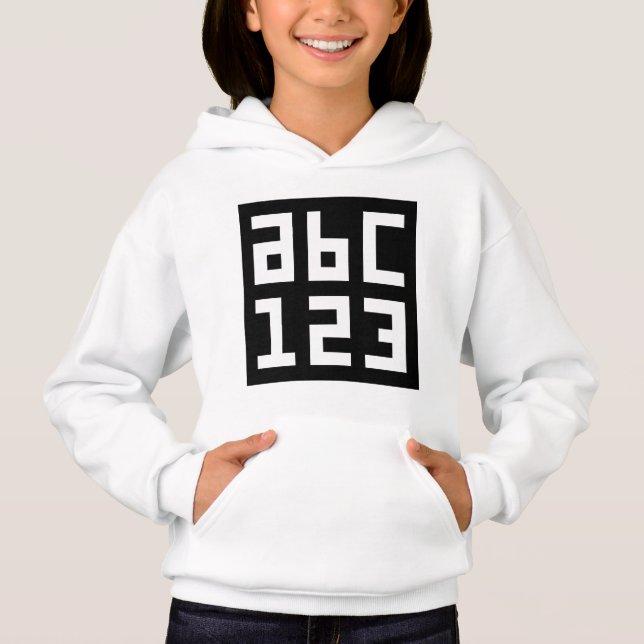 ABC 123 Girl's Pullover Hoodie (Front)