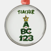 *ABC 123*  "TEACHER" ORNAMENT