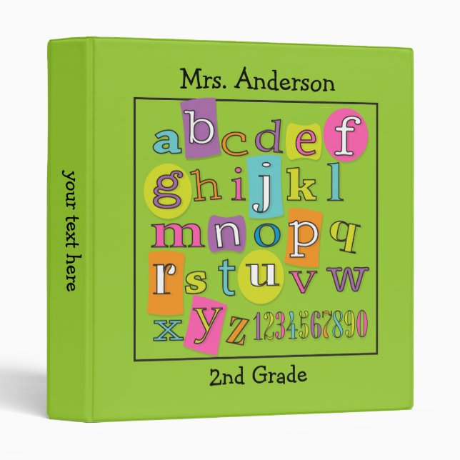 ABC 123 Teacher's Classroom Binder (Front/Spine)