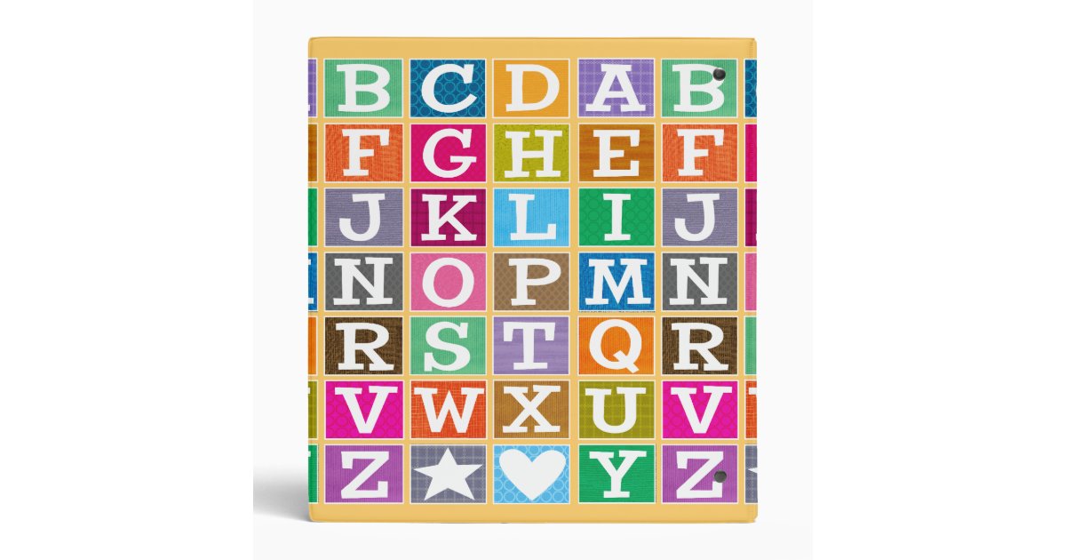 ABC Alphabet Binder | Zazzle