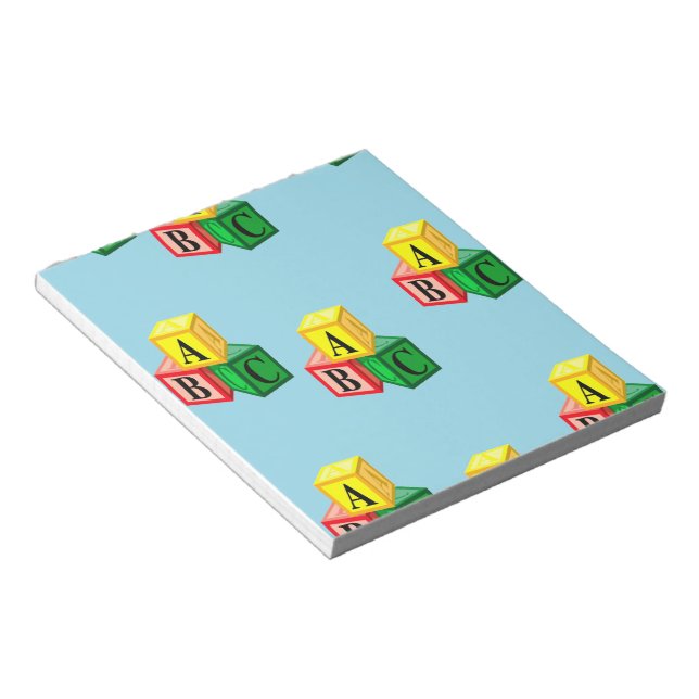 abc alphabet blocks notepad (Angled)