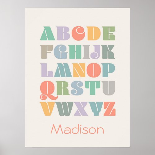 ABC Alphabet Custom Poster