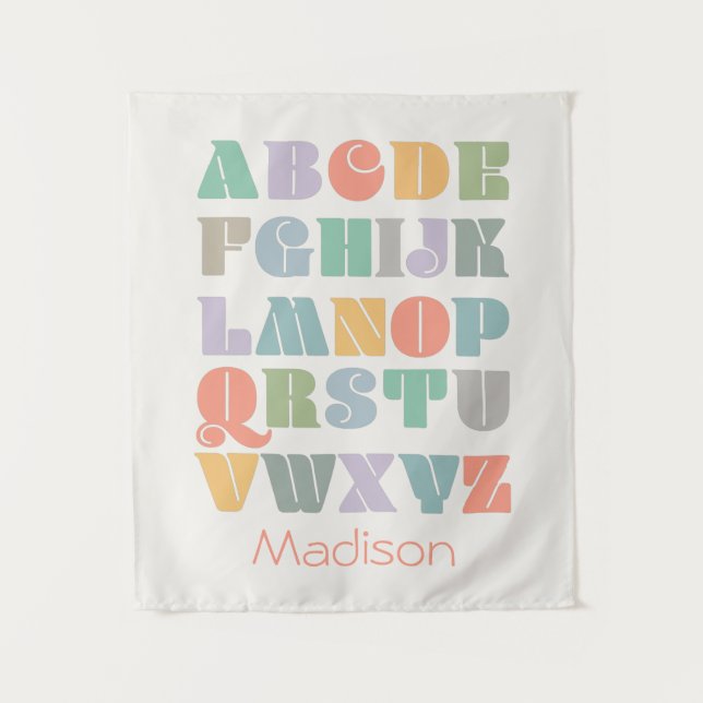 ABC Alphabet Custom Tapestry (Front)