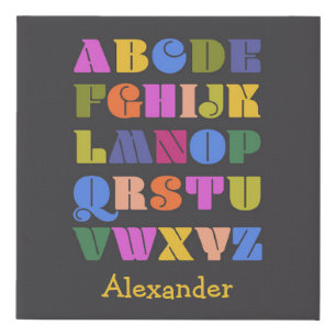 ABC Alphabet Faux Wrapped Canvas