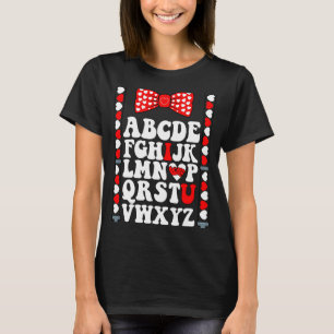 ABC Alphabet I Love You English Teacher Valentines T-Shirt