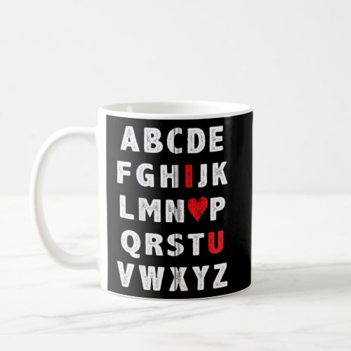 Abc Alphabet I Love You Valentines Day English Tea Coffee Mug