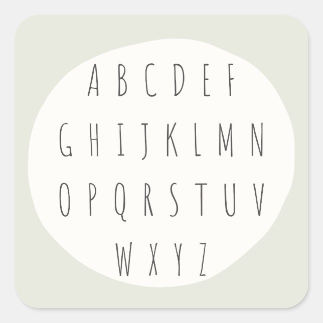 ABC alphabet letters Stickers & Labels (Front)