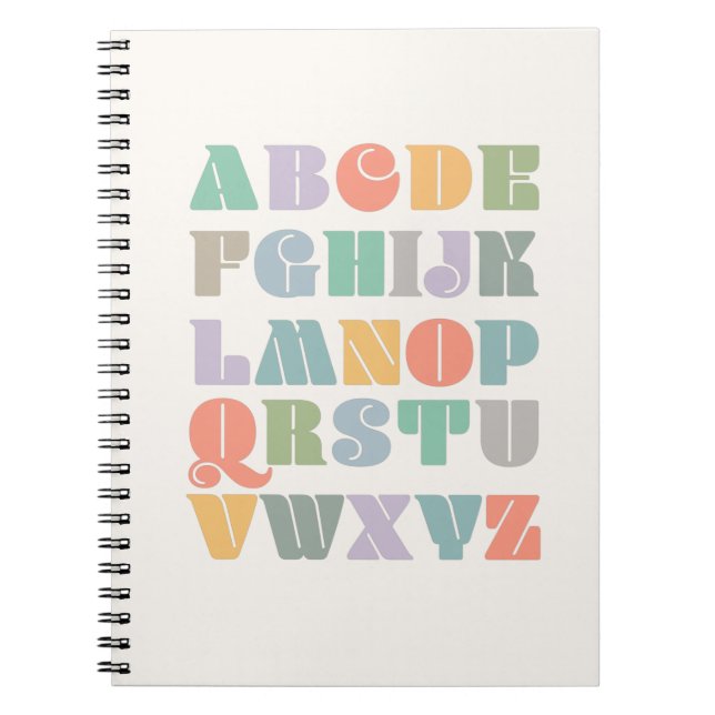 ABC Alphabet Modern Notebook (Front)