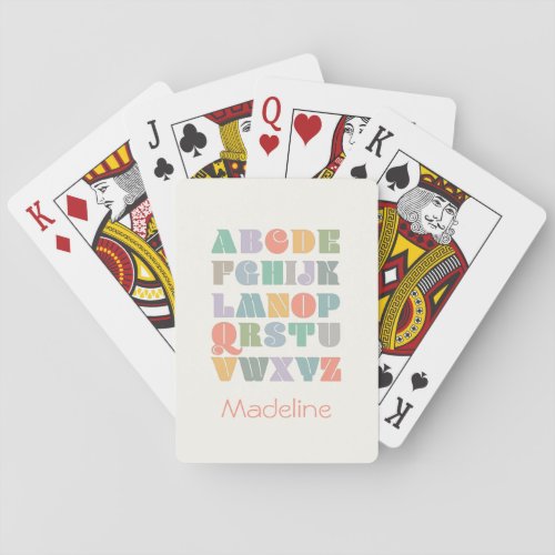 ABC Alphabet Name Personalized Playing Cards