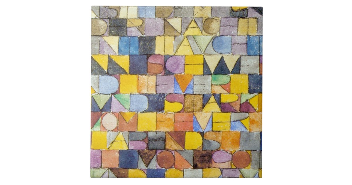 ABC (Alphabet), Paul Klee Ceramic Tile Zazzle
