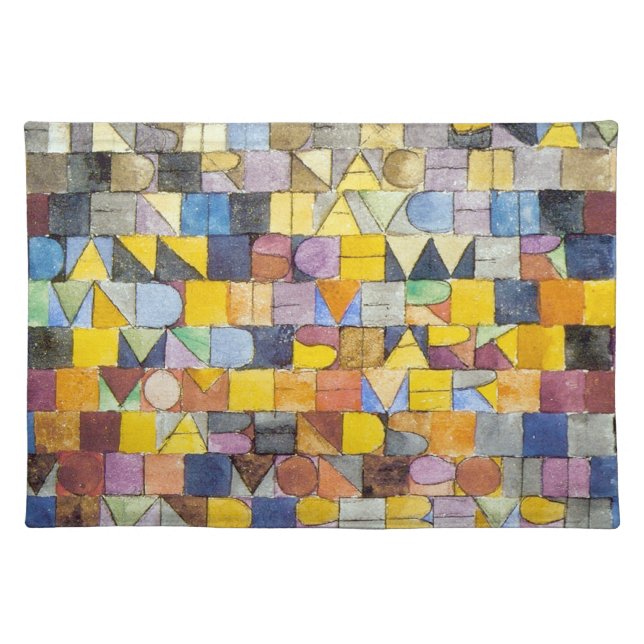 ABC (Alphabet), Paul Klee Cloth Placemat (Front)