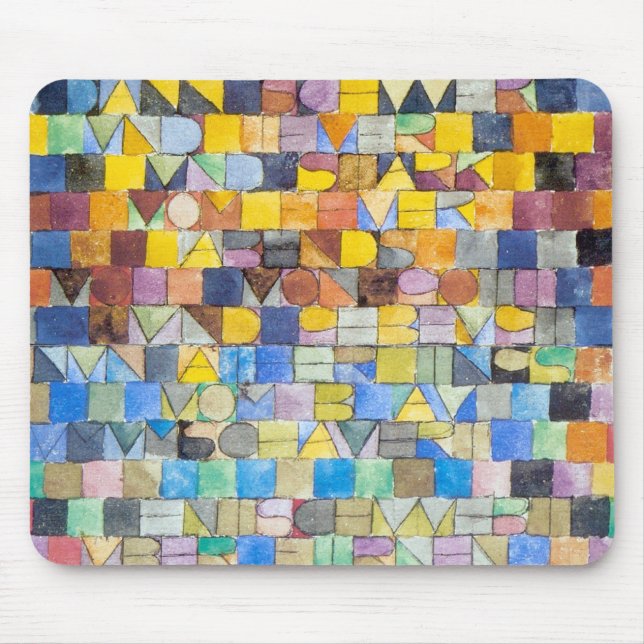 ABC (Alphabet), Paul Klee Mouse Pad (Front)